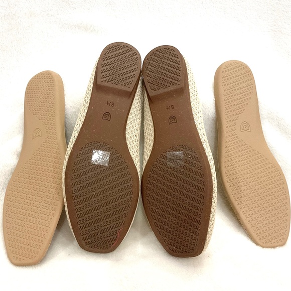 Off White Rothy’s The Max Square Toe Mesh Slip On Ballet Flat Size W8.5 Like New - Picture 10 of 15